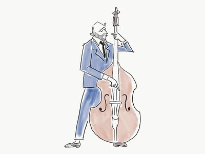 bassist character design graphic illustration ipad music