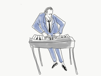 pianist character design digital illustration digitalart fashion illustration jazz