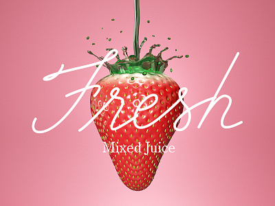 Splash Calyx animation c4d cinema4d design digital fashion fruits graphic strawberry