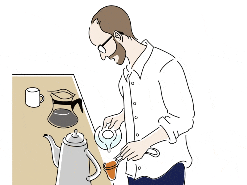 Mr.Cafe animation character design digital fashion illustration motion