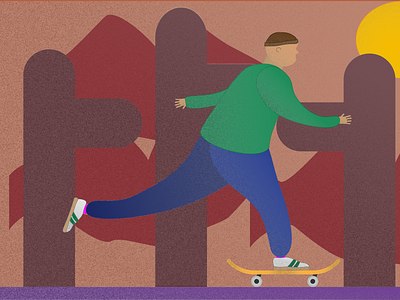 Desert Skate design flat illustration ux web