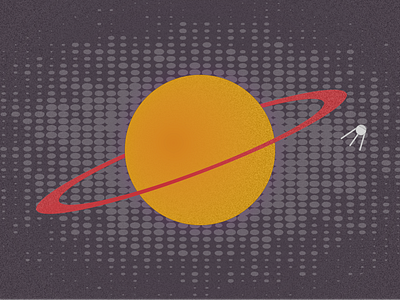 sputnik! design flat illustration space space design web