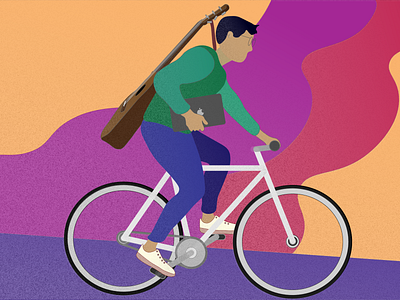 biking! app design flat logo texture ui