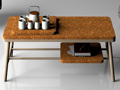 2018.07.25 Cork Bench 3d 02.Effectsresult bench cork furniture design stool wooden furniture