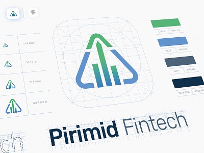 Pirimid Fintech Branding branding branding concept color palette design identity illustration logo