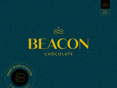 Beacon Chocolate Logo badge design branding icon logo typography
