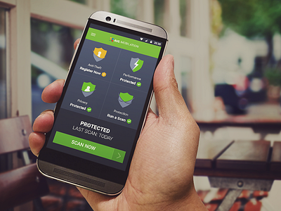AVG android antivirus app application icons security ui ux