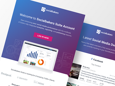 Socialbakers Email Concept email invitation launch newsletter socialbakers template