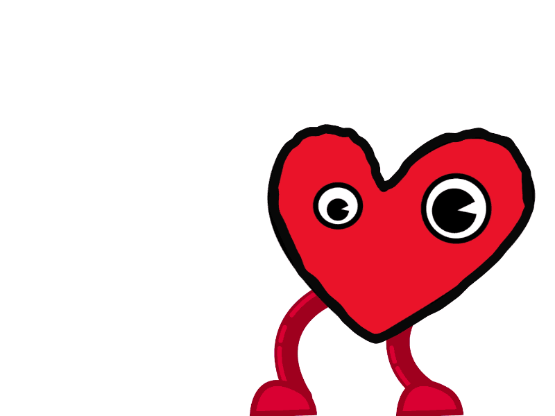 For Kicks animation gif heart kicks love valentines