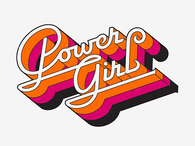 The Power Collection 70s design ethical fashion funky girl girlpower happy lettering lookingforheroes marianna orsho mariannaorsho power sustainable tee tshirt type typography vector visual identity