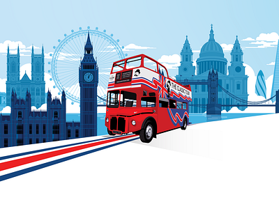 The Classic Tour big ben big bus branding bus gherkin illustration landmarks london marianna orsho mariannaorsho parliament red bus routemaster st pauls tower bridge ui ux vector visual identity website