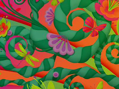 Details from 'Spring', 2020 bugs floral flowers illustration mariannaorsho spring vector vector art