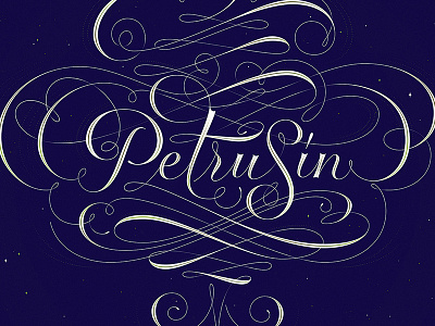 Petrusin elegant letterforms lettering type typography