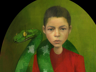 Terrible Kingdom acrylic boy canvas creepy digital digital painting illustration oil painting scary snake terrible terrifying