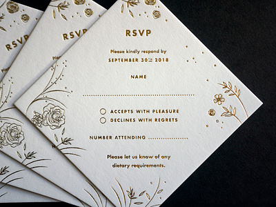 RSVP Cards design gold gold foil goldfoil layout design layoutdesign rsvp stationery wedding wedding stationery weddings
