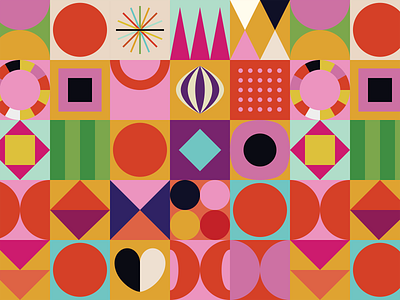 Background Pattern from 'Duad (No.2)' colour dragon geometric illustration illustrator pattern