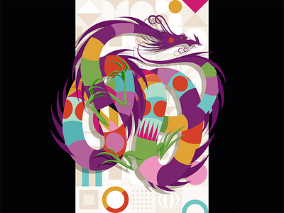 Duad (No.1) dance dragon dragons duad fun geometric illustration joy marianna orsho shapes