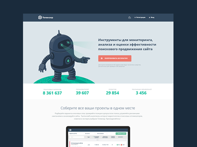 Topvisor - online marketing tool design flat web