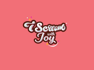 I scream with joy event identity branding design flat illustration logo typography