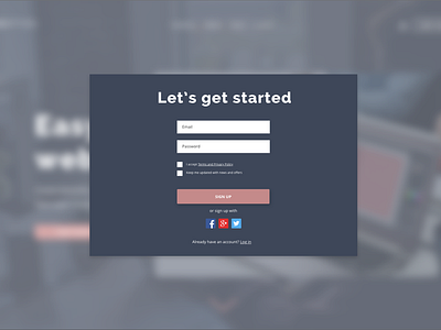 Daily UI :: 001 - Sign Up
