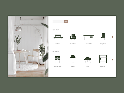 Interior Design Product Search iconography icons interior design product category ui ui design web design