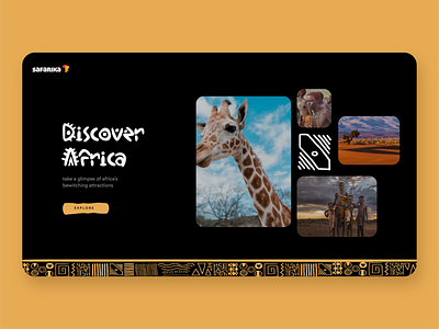 Safarika Adventure adventure africa clean creative design experience interface landing page minimal travel typography ux uxui vacation website website design