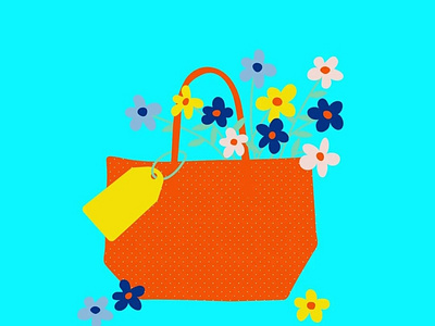 Bags with flowers