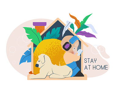 Stay At Home concepts design graphic design graphics illustration