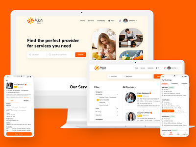 Service Provider Website and App bootstrap css html mockup php react react js ui ui design ux web design web development