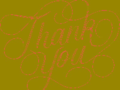 Thank You lettering typography ⌘y
