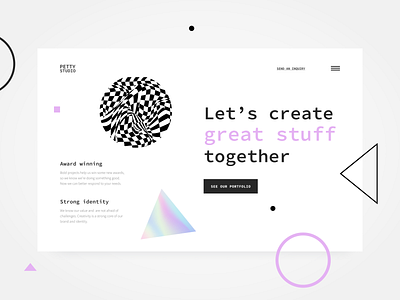 Creative agency website - concept design