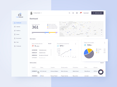 Fleet manager dashboard - concept design