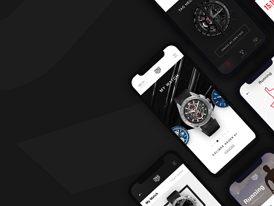 Tag Heuer App design app app design application application ui art direction branding design elegant luxe luxury minimal mobile sport tagheuer ui ui design watch watches