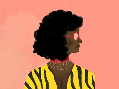 Bribble black woman funk pink tiger woman