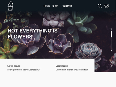 Cactus-shop blue brand design desktop ui ux web white