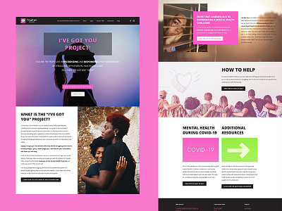 I've Got You Project - Homepage Design design desktop homepage web web design website
