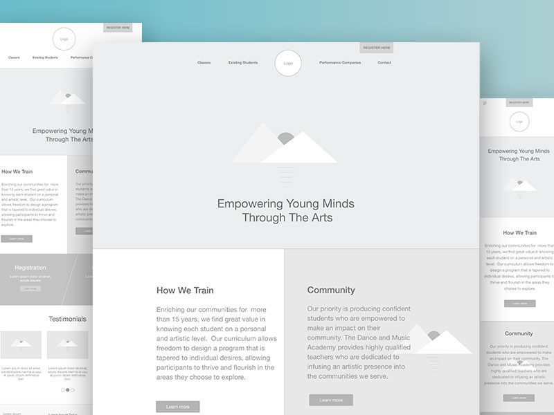 DMA Homepage Wireframe by Gisela Vargas on Dribbble