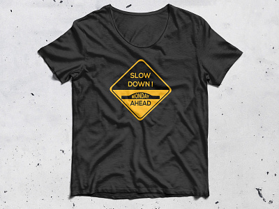 Monday Ahead T-Shirt black branding branding design creative designing graphics illustration monday tshirt tshirt design vector yellow