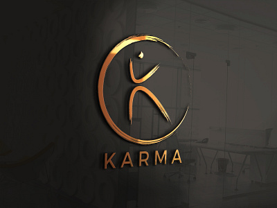 Fitness concept logo "Karma" advertisement black brand and identity branding branding design business clean creative design fitness graphics gym logo logo typography vector