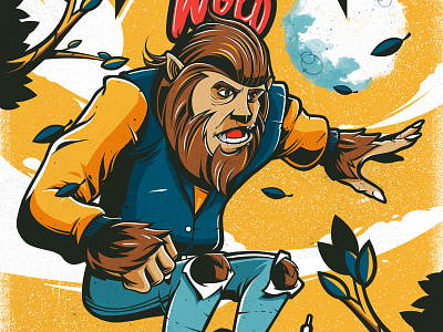 Teen Wolf character illustration lettering poster teen wolf