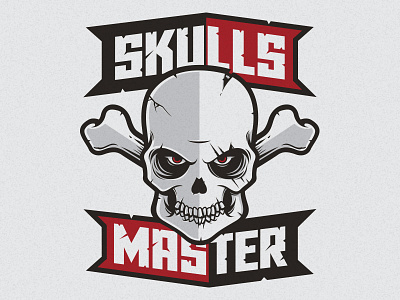 skulls Master bones branding illustration illustrator logo logotype skull t shirts