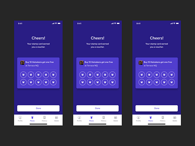 Swifty - Voucher transitions animation app design ui