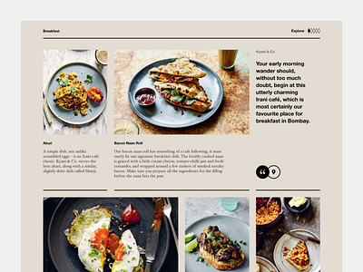 Restaurant recipes animation design ui web design