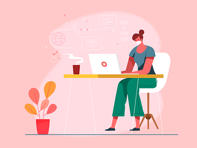 Work From Home Illustration