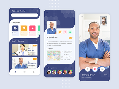 Doctor App UI designs, themes, templates and downloadable graphic elements  on Dribbble