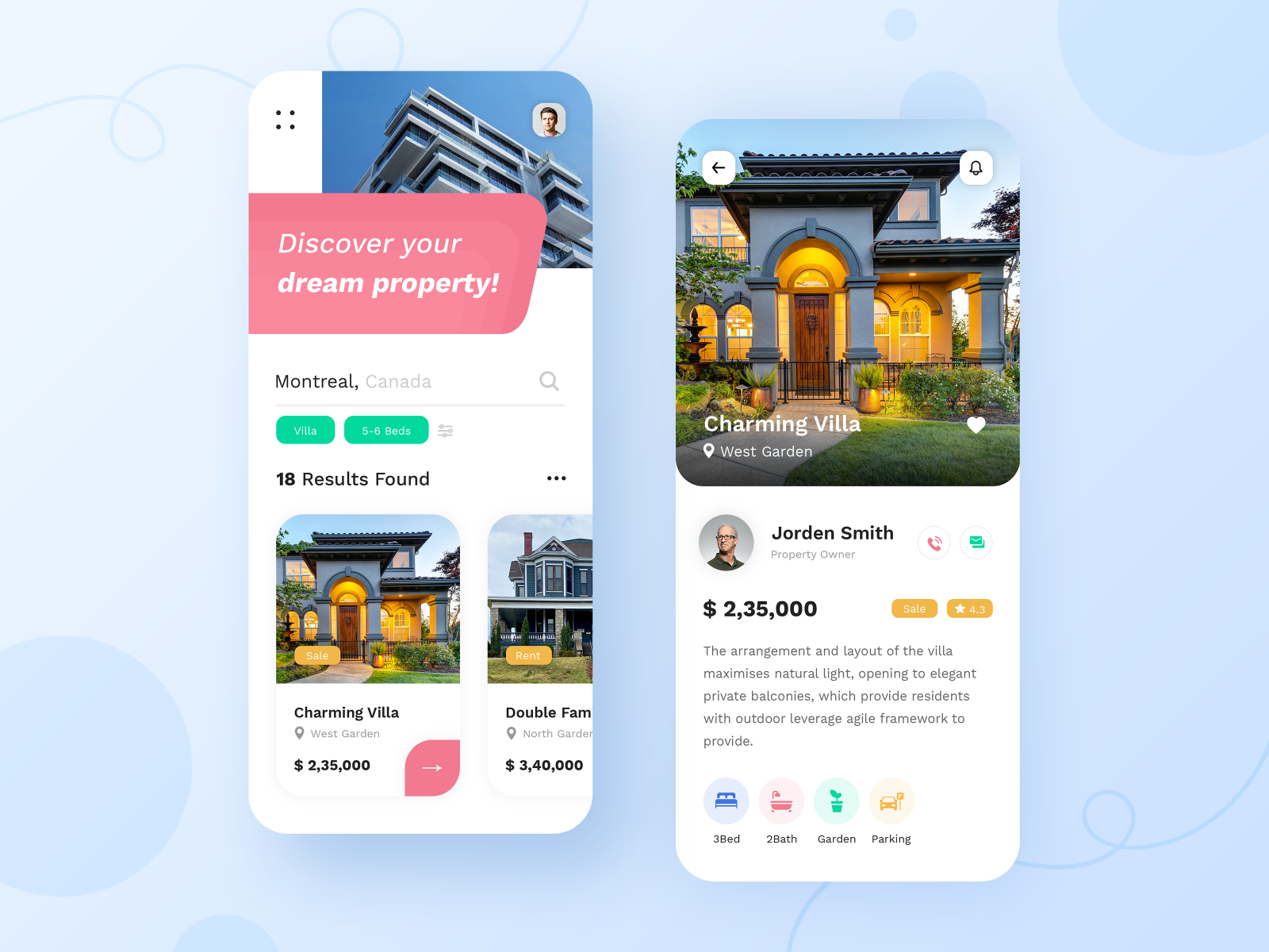 Real Estate Application by CMARIX on Dribbble