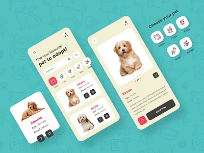 Pet Adoption App Design app concept app design app designer app designers app development application development design dribbble illustration pet adoption pet adoption app pet app ui ux