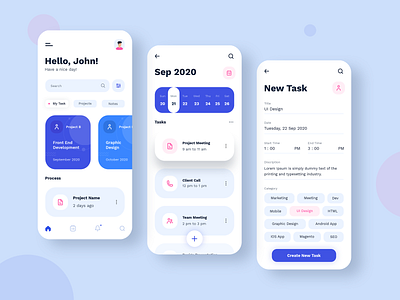 Task Management App Design by CMARIX TechnoLabs on Dribbble