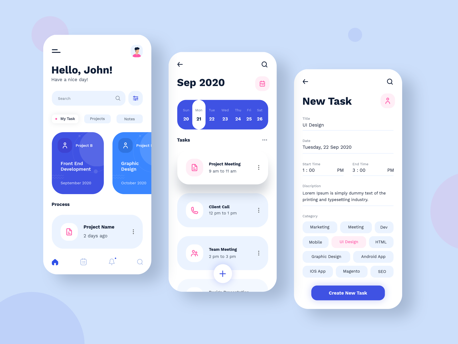 Task Management App Design by CMARIX on Dribbble