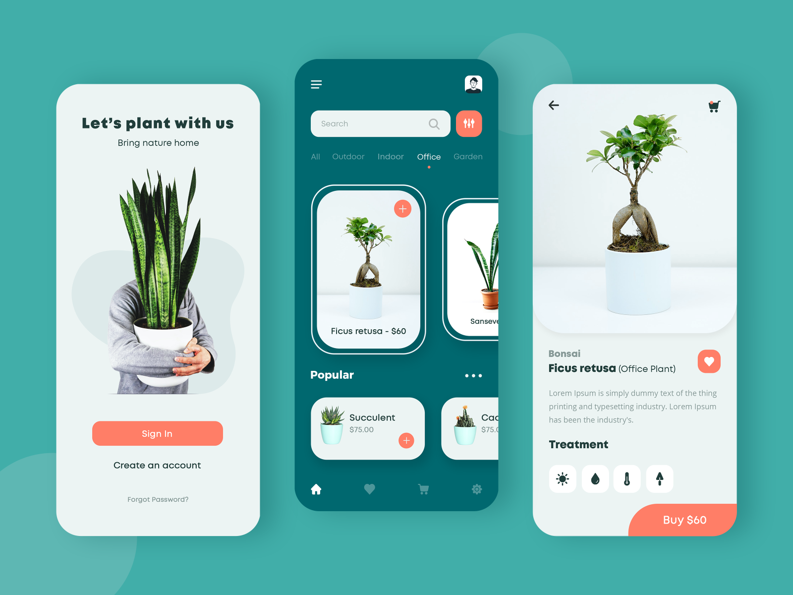 Plant App Design by CMARIX on Dribbble